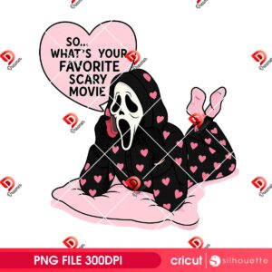 So What's Your Favorite Scary Movie PNG, Cute Ghostface Scream PNG, Horror Halloween Character PNG