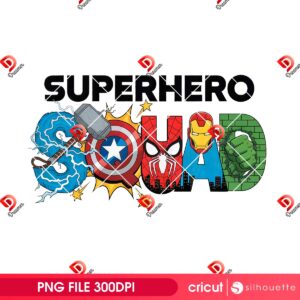 Superhero Squad PNG, Superheroes Avengers PNG