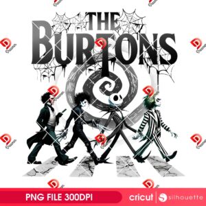 The Burtons Horror Killers PNG, Horror Halloween Spooky Vibes PNG, Scary Movie Characters Halloween PNG