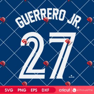 Vladimir Guerrero Jr Jersey SVG PNG, Guerrero Jr 27 Toronto Blue Jays SVG PNG