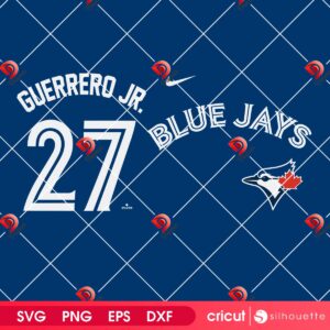 Vladimir Guerrero Jr Jersey SVG PNG, Guerrero Jr 27 Toronto Blue Jays SVG PNG