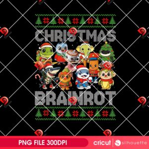 Christmas Brainrot PNG, Italian Brainrot Trending Christmas PNG