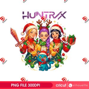 Christmas Huntrix Saja Girls 2026 PNG, Kpop Demon Hunters Merry Xmas 2025 PNG