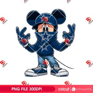 Dallas Cowboys Mickey PNG, Disney Character Foolball Cowboys NFL PNG, Original Designed by SVG Dreamer