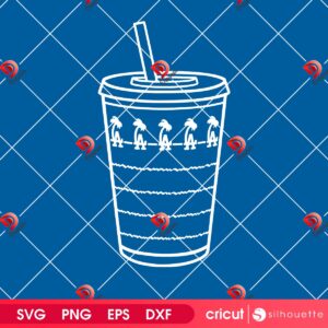 Dodgers Cup Illustration SVG PNG, Blue Drink LA Icon SVG PNG, Baseball Minimal Palm Design SVG PNG
