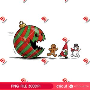 Funny Christmas Game PNG, Retro Holiday Xmas PNG, Gingerbread Santa Christmas PNG