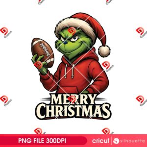 Grinch NFL Christmas PNG, Football Grinchmas Merry Xmas 2025 PNG