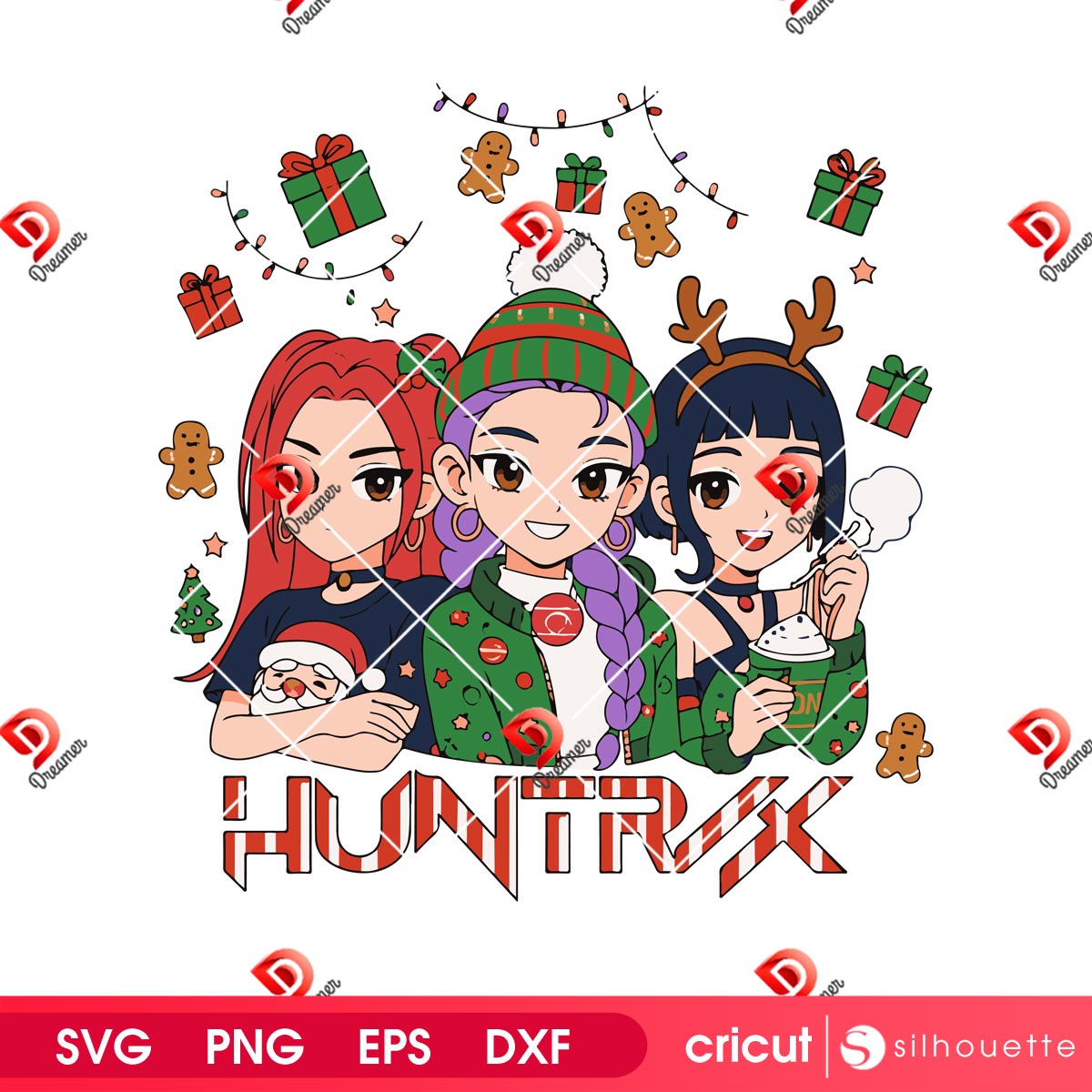 Huntrix Christmas 2025 SVG PNG, Saja Girls Demon Hunters Christmas SVG PNG 1 Huntrix Christmas 2025 SVG PNG, Saja Girls Demon Hunters Christmas SVG PNG