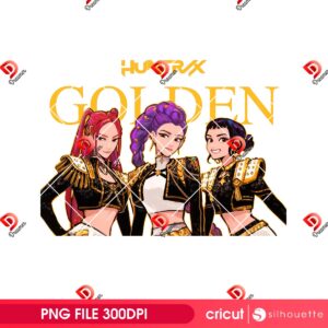 Huntrix Golden PNG, Kpop Demon Hunters Saja Girls Golden PNG