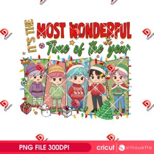 Huntrix It's The Most Wonderful Time Of The Year PNG, Kpop Saja Boys Demon Hunters Christmas PNG