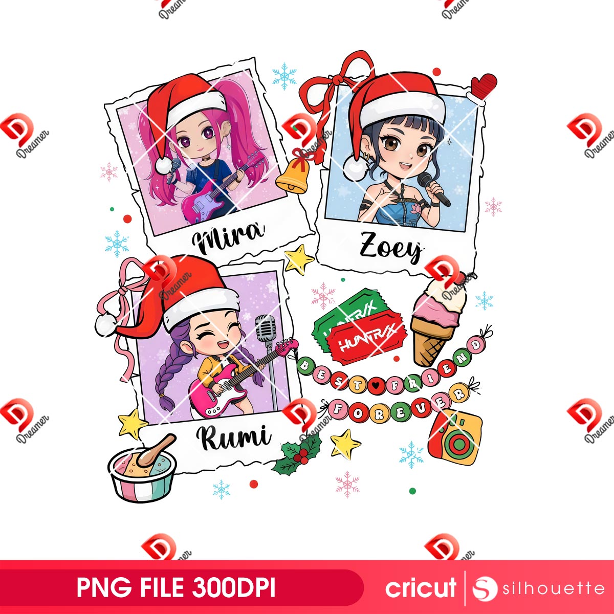 Mira Zoey Rumi Christmas PNG, Kpop Huntrix Demon Hunters Christmas PNG 1 Mira Zoey Rumi Christmas PNG, Kpop Huntrix Demon Hunters Christmas PNG