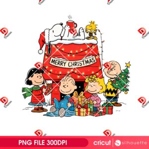 Peanuts Christmas PNG Design, Snoopy Friends Christmas PNG