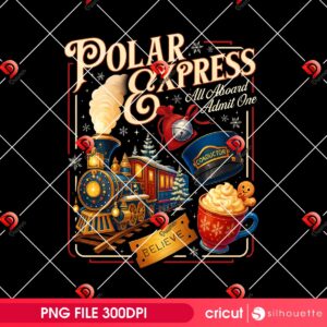 Polar Express All Aboard Admit One PNG, Polar Express Christmas PNG