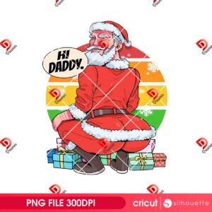 Santa Claus Hi Daddy PNG, Funny Christmas PNG