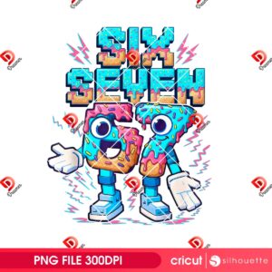 Steal A Brainrot 67 Italian PNG, Kids Gaming Six Seven Brainrot PNG Design, 67 Ice Cream Drip PNG