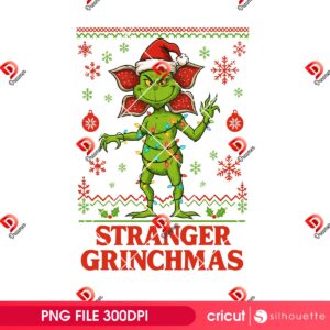 Stranger Grinchmas PNG, Stranger Things Merry Christmas PNG, Stranger Things Season 5 PNG