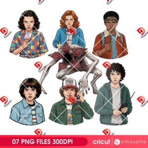 Stranger Things Characters Bundle PNG, Netflix Movie Stranger Things Season 5 PNG