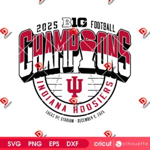 2025 BIG Football Champions Indiana Hoosiers SVG PNG