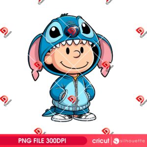 Charlie Brown Stitch PNG, Peanuts Charlie Brown Wearing Stitch Outfit PNG