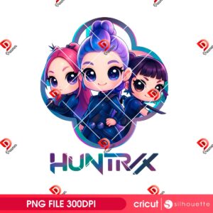 Chibi Huntrix PNG, Kpop Demon Hunters Saja Girls Cute Chibi PNG