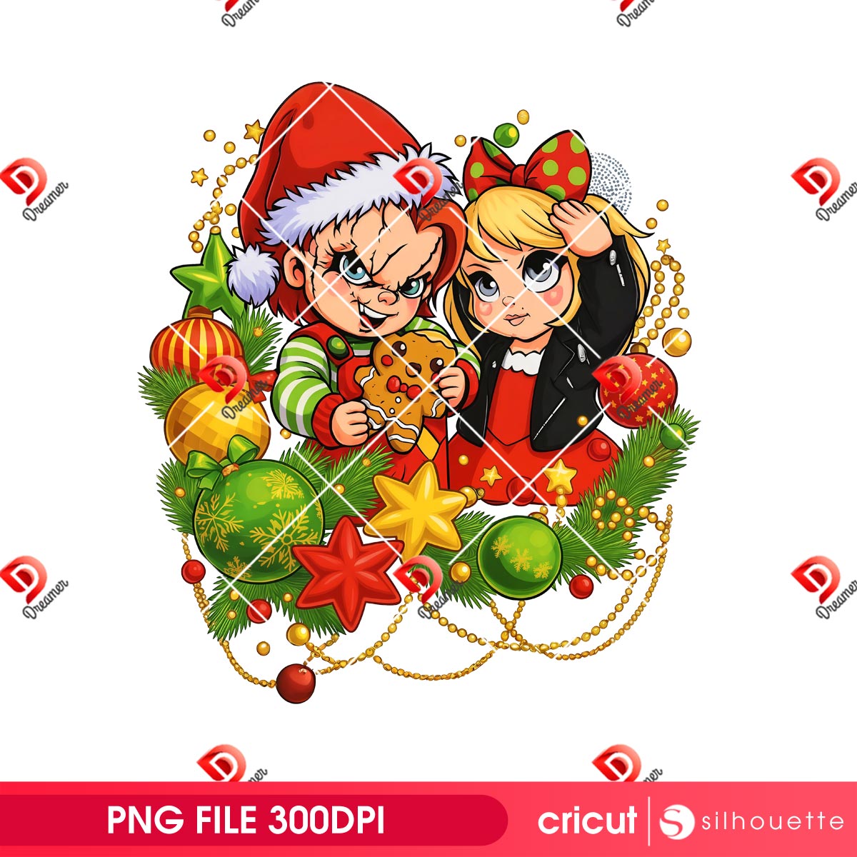 Chucky And Tiffany Christmas PNG, Merry Xmas 2025 Horror Couple Movie PNG 2 Chucky And Tiffany Christmas PNG, Merry Xmas 2025 Horror Couple Movie PNG