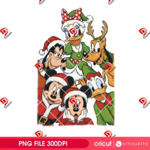 Disney Friends Merry Christmas 2025 PNG, Mickey Mouse Friends Xmas 2025 PNG