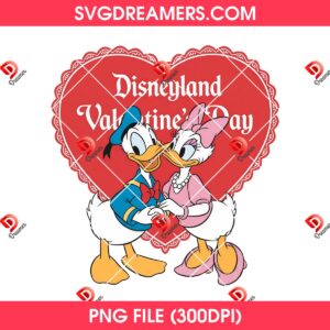 Donald And Daisy Valentines Day PNG, Happy Valentine 2026 Disney Couple Duck PNG