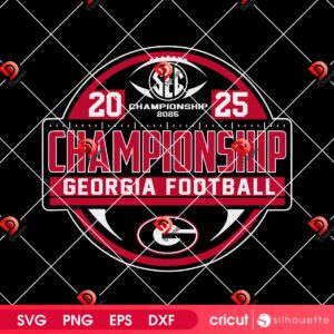 Georgia Bulldogs SEC Champs 2025 SVG PNG, Football Championship 2025 PNG SVG
