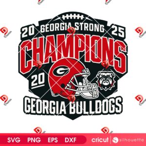 Georgia Strong Champions 2025 SVG PNG, Georgia Bulldogs Championship 2026 SVG PNG