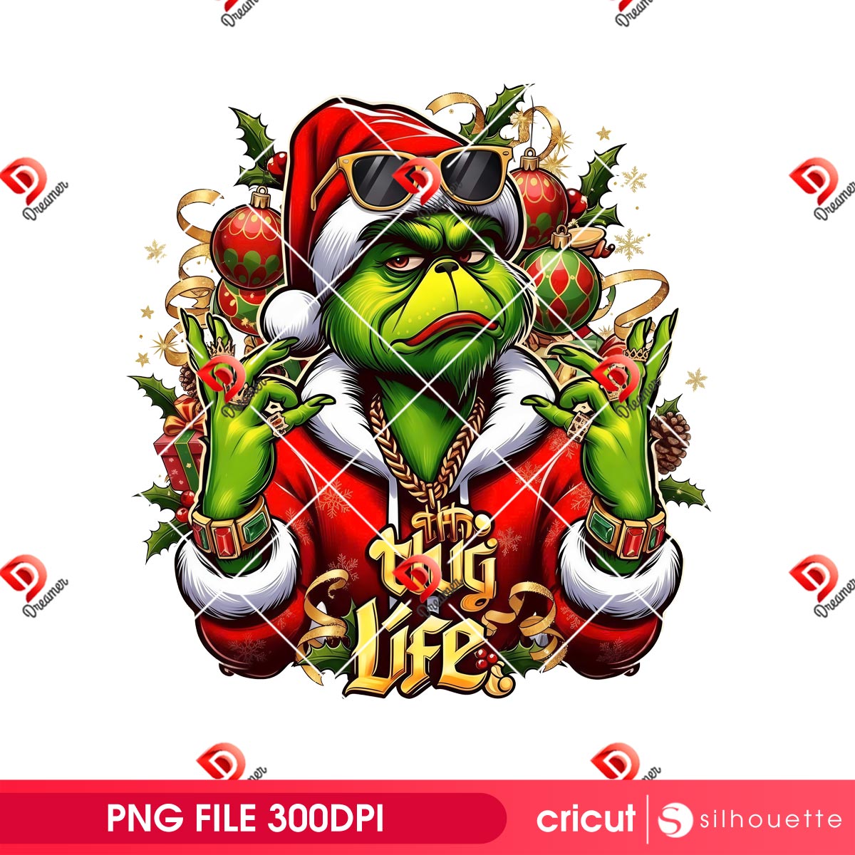 Grinch Thug Life Christmas 2025 PNG, Funny Grinch Merry Grinchmas PNG Design 1 Grinch Thug Life Christmas 2025 PNG, Funny Grinch Merry Grinchmas PNG Design