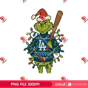 Grinchmas LA Dodgers Christmas 2025 PNG, Merry Xmas Los Angeles Dodgers 2025 PNG