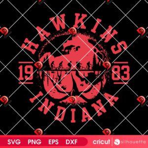 Hawkins 1983 Indiana SVG PNG, Stranger Things Trending Netfix Movie SVG PNG