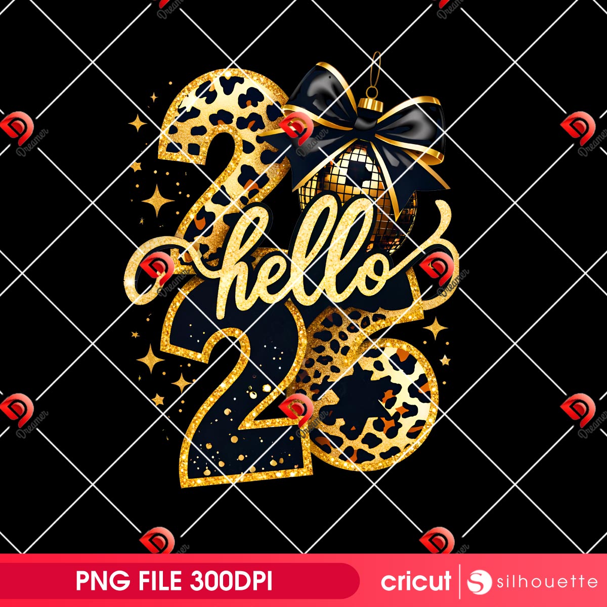 Hello 2026 Leopard Color PNG, Happy New Year 2026 PNG Design 2 Hello 2026 Leopard Color PNG, Happy New Year 2026 PNG Design