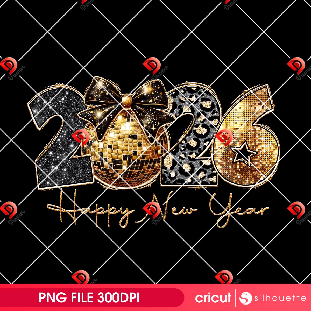 Hello 2026 Retro Black And Gold Disco Ball PNG, Faux Glitter Coquette Bow New Year 2026 Digital PNG 1 Hello 2026 Retro Black And Gold Disco Ball PNG, Faux Glitter Coquette Bow New Year 2026 Digital PNG
