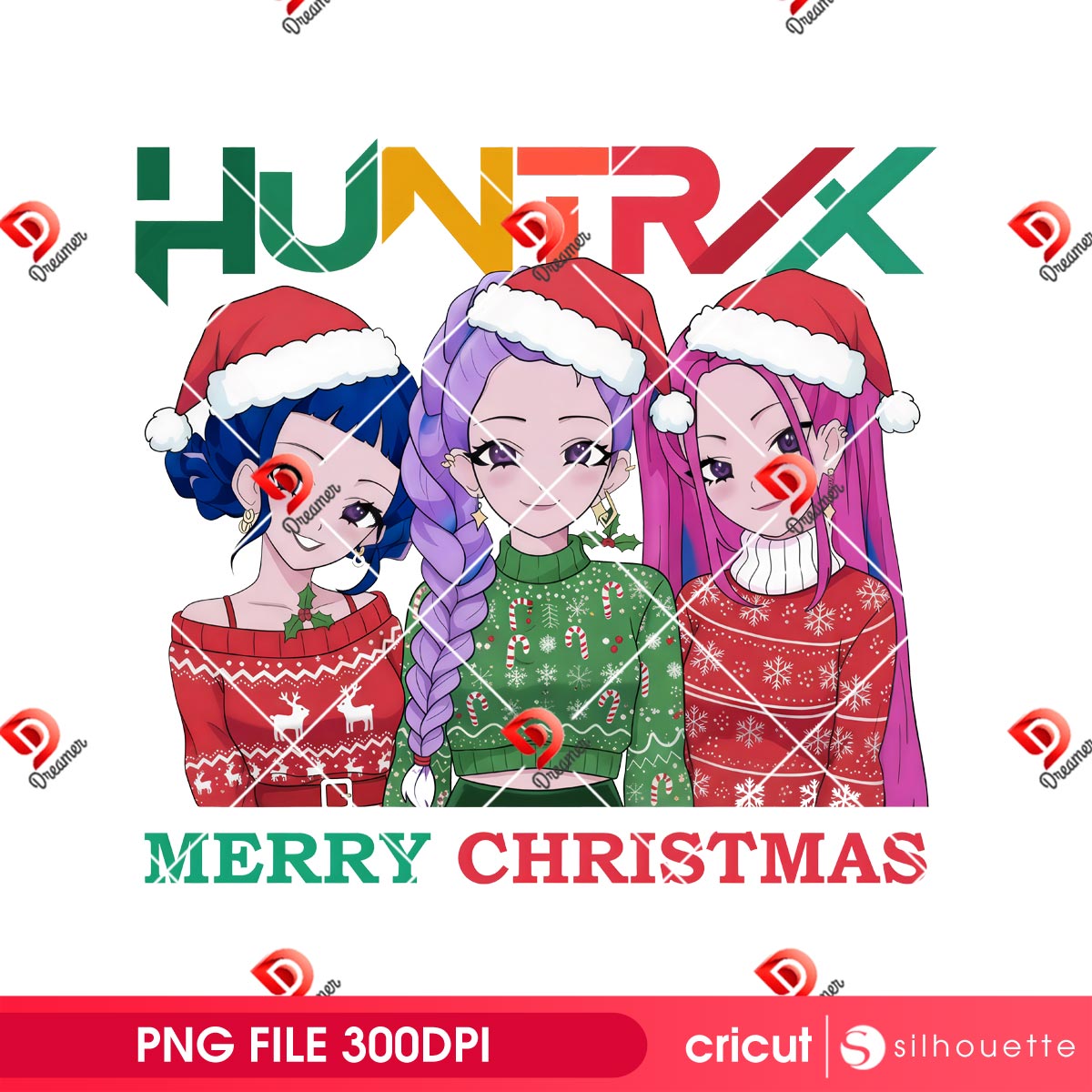 Huntrix Saja Girls Christmas 2025 PNG, Kpop Demon Hunters Christmas 2025 PNG 1 Huntrix Saja Girls Christmas 2025 PNG, Kpop Demon Hunters Christmas 2025 PNG