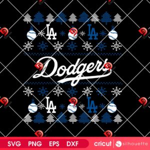 LA Dodgers Christmas SVG PNG Design, Los Angeles Baseball Christmas 2025 SVG PNG