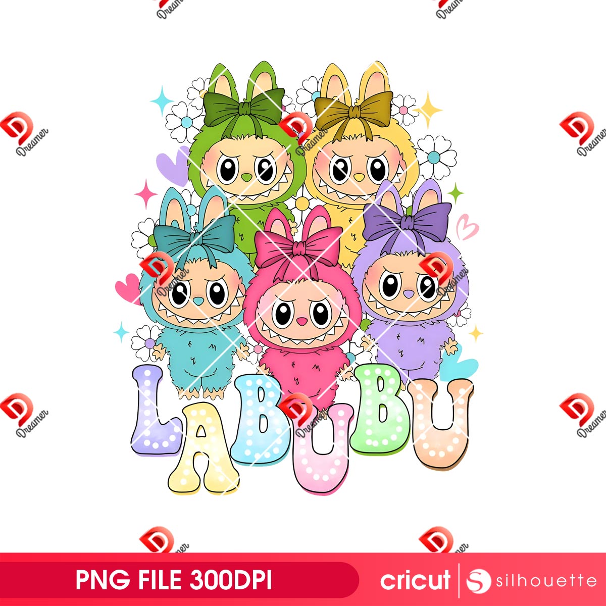 Labubu Colorful PNG 2 Labubu Colorful PNG