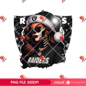 Latina Girl Raiders Christmas PNG, Football Las Vegas Raiders Chicana NFL PNG