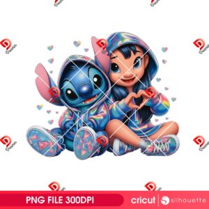 Lilo And Stitch Wearing Hoodie PNG, Disney Characters Cute Stitch PNG