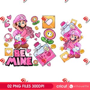Mario Be Mine Valentine PNG, Game Character Valentines Day PNG