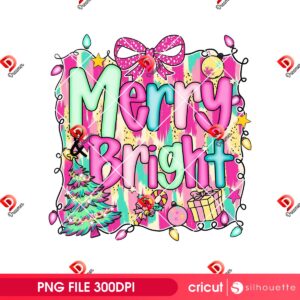 Merry And Bright PNG, Merry Christmas 2025 PNG
