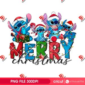 Merry Stitchmas PNG, Disney Stitch Christmas 2025 PNG