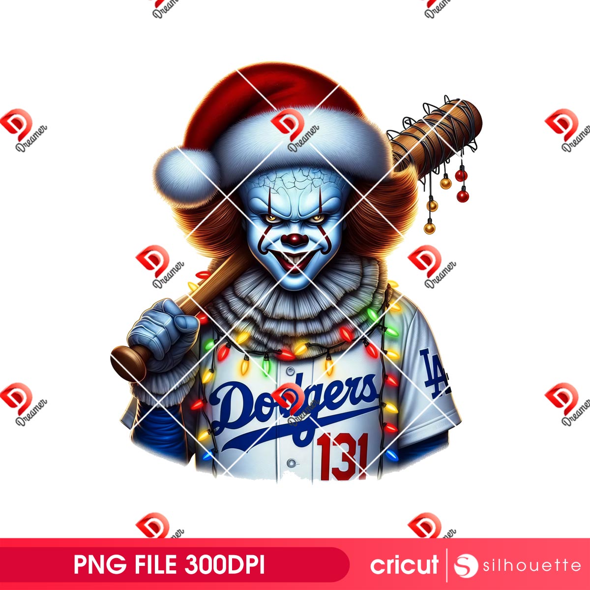 Pennywise Dodgers Christmas PNG, LA Dodgers Baseball Horror Friends Xmas 2025 PNG 1 Pennywise Dodgers Christmas PNG, LA Dodgers Baseball Horror Friends Xmas 2025 PNG
