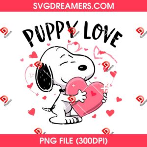 Puppy Love Peanuts PNG, Snoopy Valentine PNG