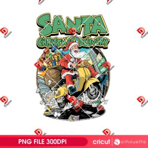 Santa Christmas Delivery PNG, Funny Xmas Santa Claus PNG, Merry Xmas 2025 PNG