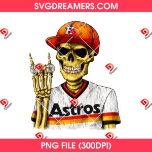 Skeleton Houston Astros Baseball PNG, MLB Sport Skull Astros Team PNG