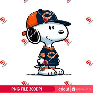 Snoopy Chicago Bears PNG, Snoopy Football NFL PNG