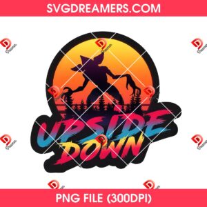 Upside Down Demogorgon Design PNG, Stranger Thing Movie Characters PNG