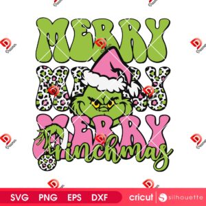 Vintage Christmas Grinchmas SVG PNG, Merry Grinchmas 2025 SVG PNG Design