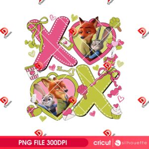 Xoxo Zootopia 2 Movie PNG, Disney Couple Fox And Bunny PNG, Couple Nick And Judy PNG